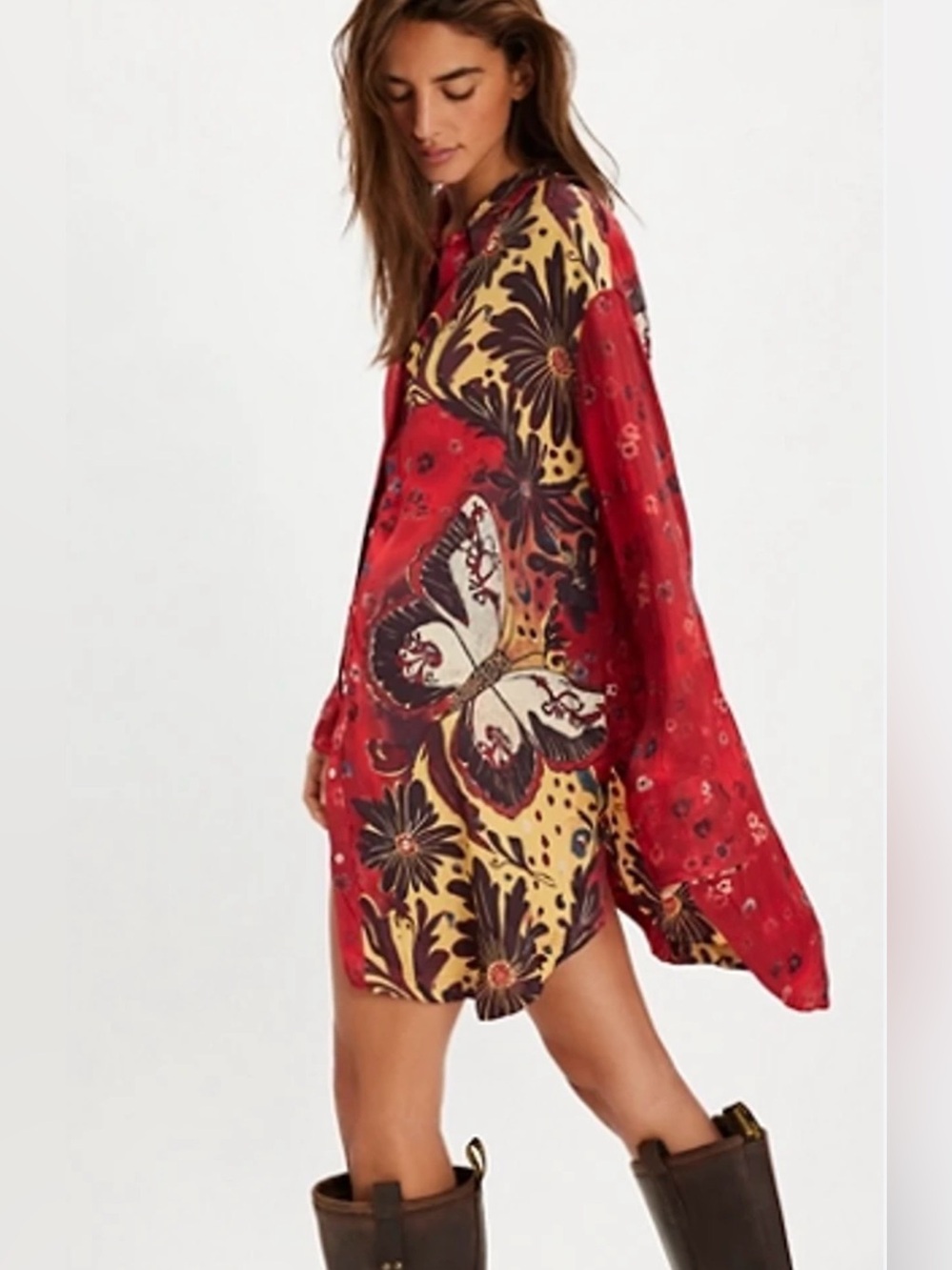 NWT FREE PEOPLE OFF THE VINE BUTTON DOWN